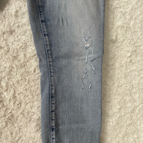 Agolde Light Blue Distressed Skinny Jeans - Picture 10 of 15
